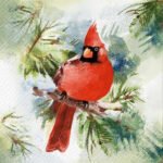 Decoupage Paper Napkins - Winter Cardinal