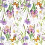 Decoupage Paper Napkins - Iris With Butterfly