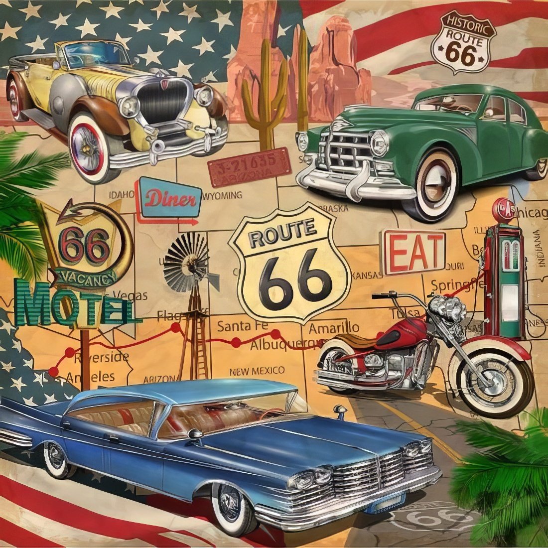 Decoupage Paper Napkins - USA Trip - The Tissue Store Decoupage Paper Napkins - USA Trip