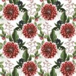 Decoupage Paper Napkins - Burgundy Dahlia Flowers