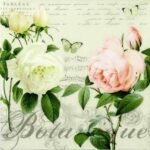 Decoupage Paper Napkins - Jardin Botanique Cream