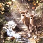Decoupage Paper Napkins - Deers on a Creek