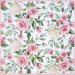Decoupage Paper Napkins - Watercolour Roses with Hydrangea