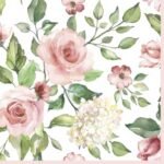 Decoupage Paper Napkins - Watercolour Roses with Hydrangea