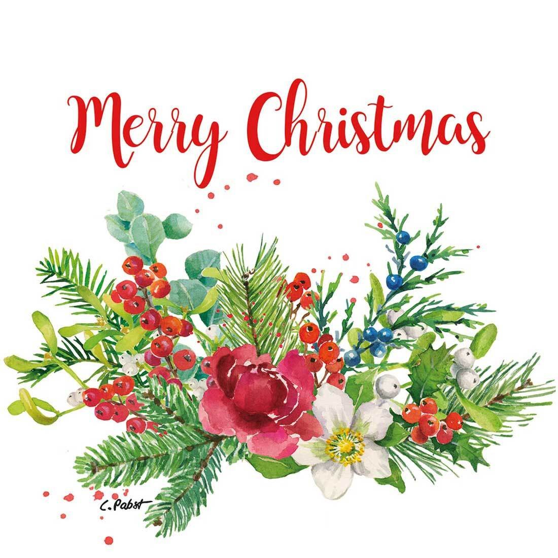 Decoupage Paper Napkins - Flora Christmas - The Tissue Store Decoupage Paper Napkins - Flora Christmas