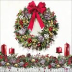 Decoupage Paper Napkins - Bow On Wreath