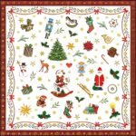 Decoupage Paper Napkins - Ornaments All Over Red