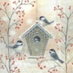 Decoupage Paper Napkins - Beautiful Birdhouse