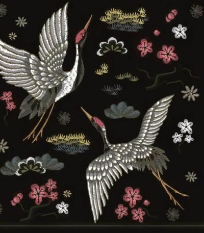 Decoupage Paper Napkins - Embroidered Cranes