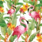 Decoupage Paper Napkins - Flamingos White