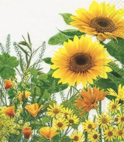 Decoupage Paper Napkins - Yellow Meadow