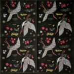 Decoupage Paper Napkins - Embroidered Cranes