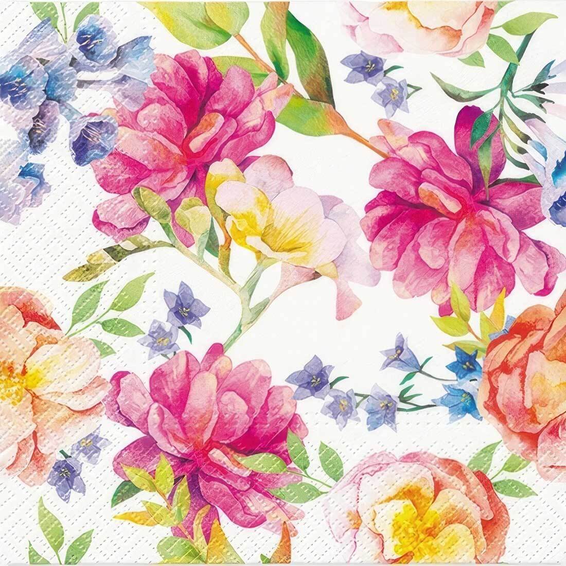 Decoupage Paper Napkins - Orchid With Peony - The Tissue Store Decoupage Paper Napkins - Orchid With Peony