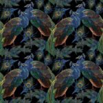 Decoupage Paper Napkins - Embroidered Peacocks with Feathers