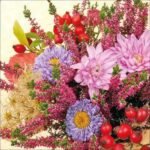 Decoupage Paper Napkins - Autumn Flowers