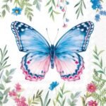 Decoupage Paper Napkins - Ylvie Blue Pink