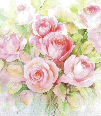 Decoupage Paper Napkins - Watercolour Roses