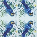 Decoupage Paper Napkins - Parrot Light Blue