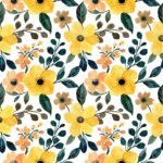 Decoupage Paper Napkins - Yellow Floral Pattern