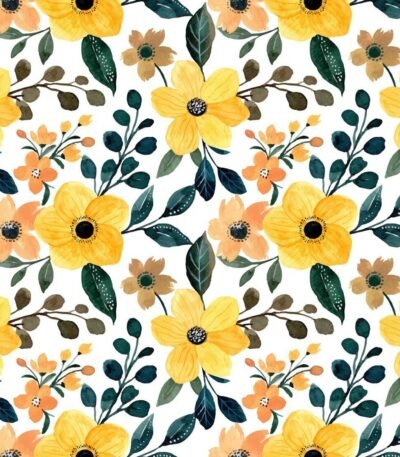 Decoupage Paper Napkins - Yellow Floral Pattern
