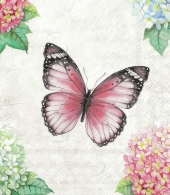 Decoupage Paper Napkins - Butterfly Poem