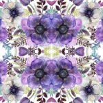 Decoupage Paper Napkins - Violet Vintage Flowers / Purple Dream