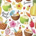 Decoupage Paper Napkins - Beach Party White