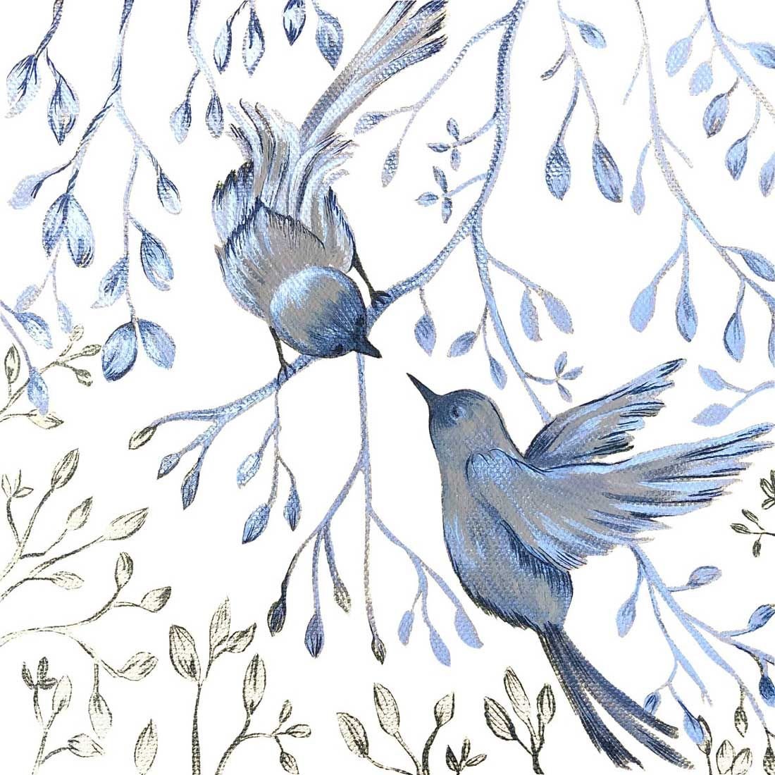 Decoupage Paper Napkins - Jardin Japonais En Blanc - The Tissue Store Decoupage Paper Napkins - Jardin Japonais En Blanc