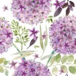 Decoupage Paper Napkins - Purple Vintage Flowers
