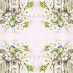 Decoupage Paper Napkins - Cherry Blossom Birdhouse Rose