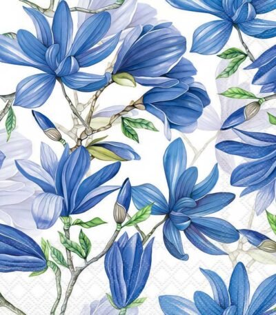 Decoupage Paper Napkins - Magnolia Acuminata White
