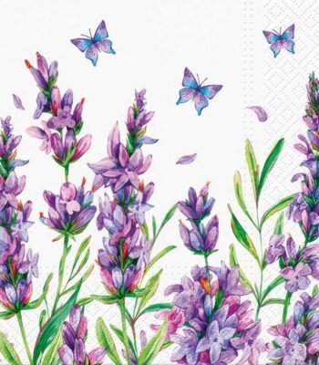 Decoupage Paper Napkins - Lavender Butterfly