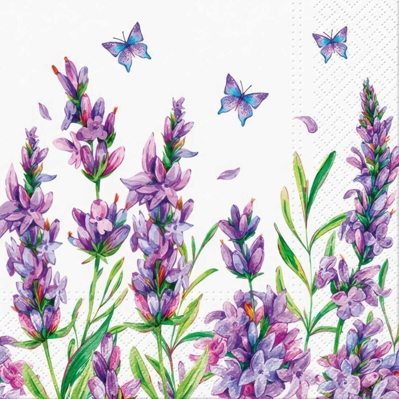 Decoupage Paper Napkins - Lavender Butterfly