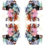 Decoupage Paper Napkins - Rainbow Zebras