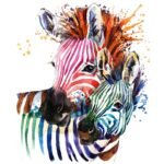 Decoupage Paper Napkins - Rainbow Zebras