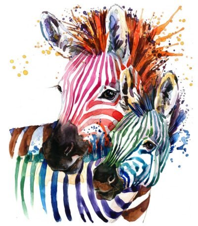 Decoupage Paper Napkins - Rainbow Zebras