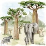 Decoupage Paper Napkins - Baobab Scenery