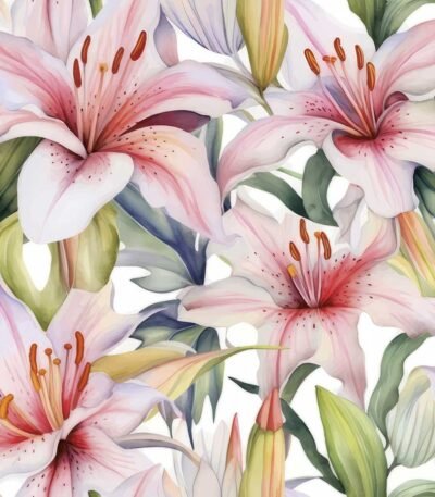 Decoupage Paper Napkins - Light Pink Lilies