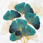 Decoupage Paper Napkins - Gold And Emerald Ginkgo