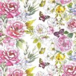 Decoupage Paper Napkins - Watercolour With Roses And Butterflies