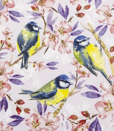 Decoupage Paper Napkins - Blue Tits