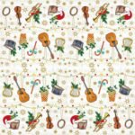 Decoupage Paper Napkins - Christmas instruments