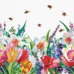 Decoupage Paper Napkins - Meadow With Bees
