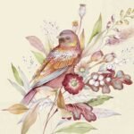 Decoupage Paper Napkins - Autumn Meadow Bird Cream