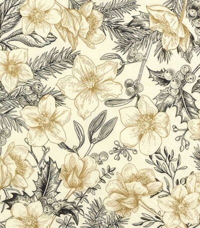 Decoupage Paper Napkins - Modern Christmas Rose