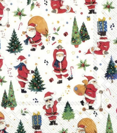 Decoupage Paper Napkins - Santas Look