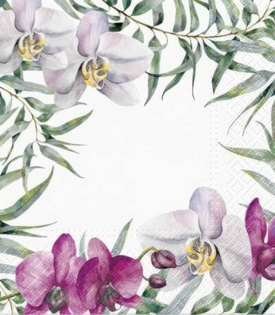 Decoupage Paper Napkins - Elegant Orchid