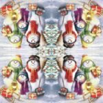Decoupage Paper Napkins - Snowmen Family