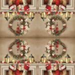 Decoupage Paper Napkins - Wreath And Socks