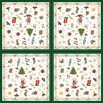 Decoupage Paper Napkins - Ornaments All Over Green